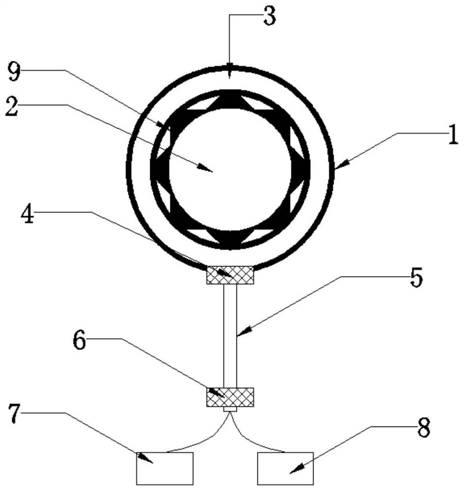 Acceleration measuring device based on single-path optical fiber