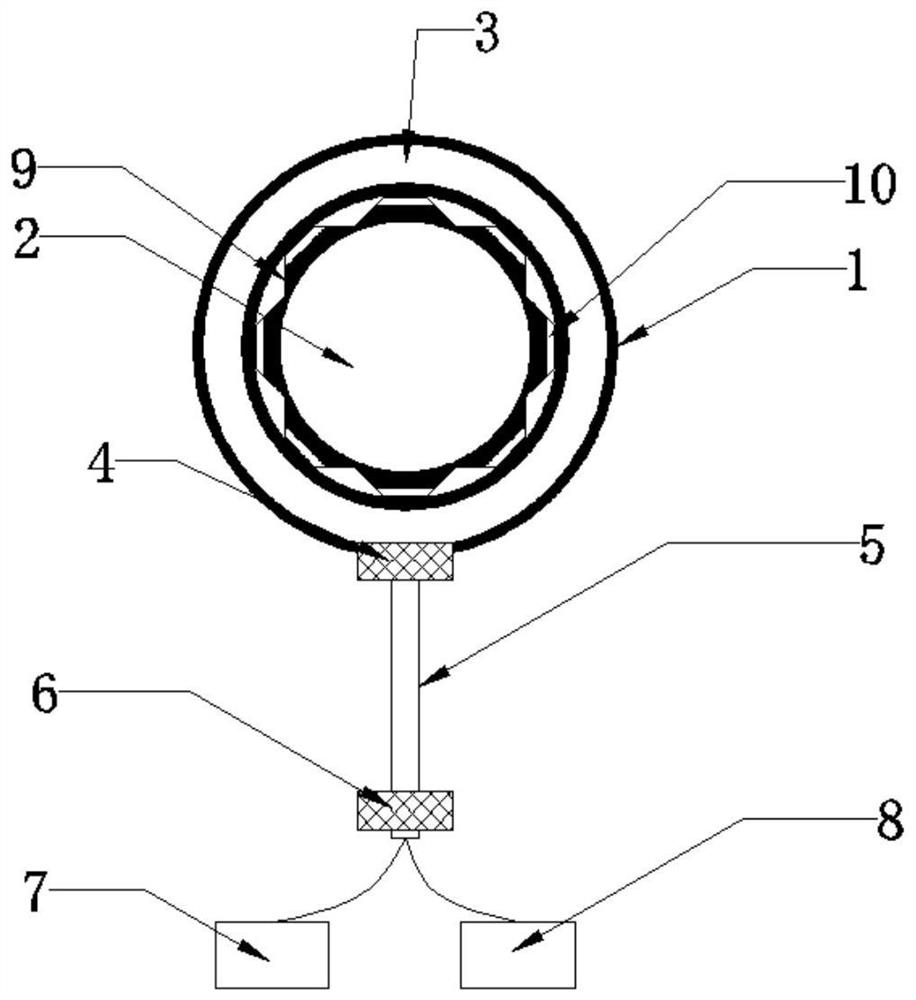 Acceleration measuring device based on single-path optical fiber