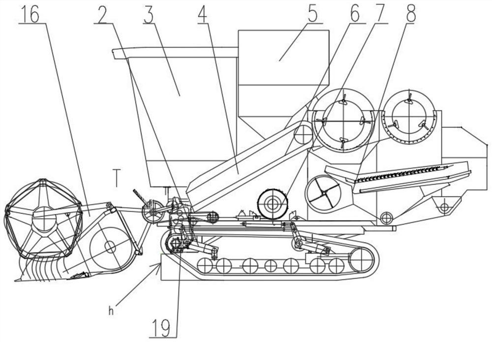 Grain swathing, threshing, direct-harvesting and threshing multifunctional integrated combine harvester