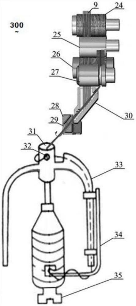 Composite yarn with non-destructive consolidation layered net powder-coated particles and its preparation method and device