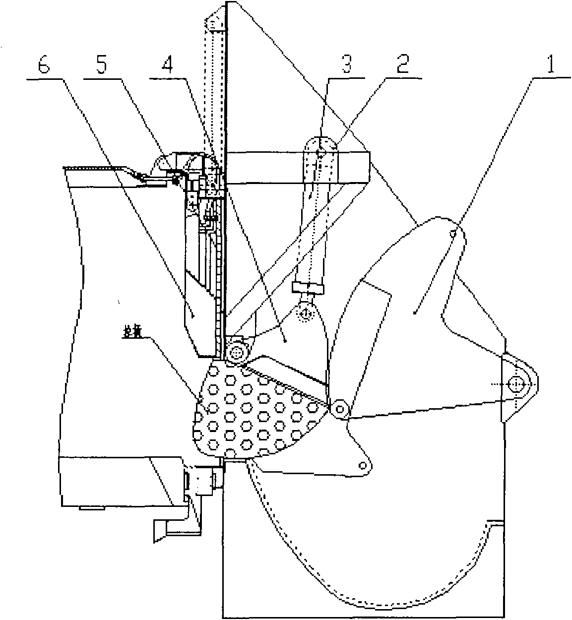 Secondary compaction device of garbage compression box