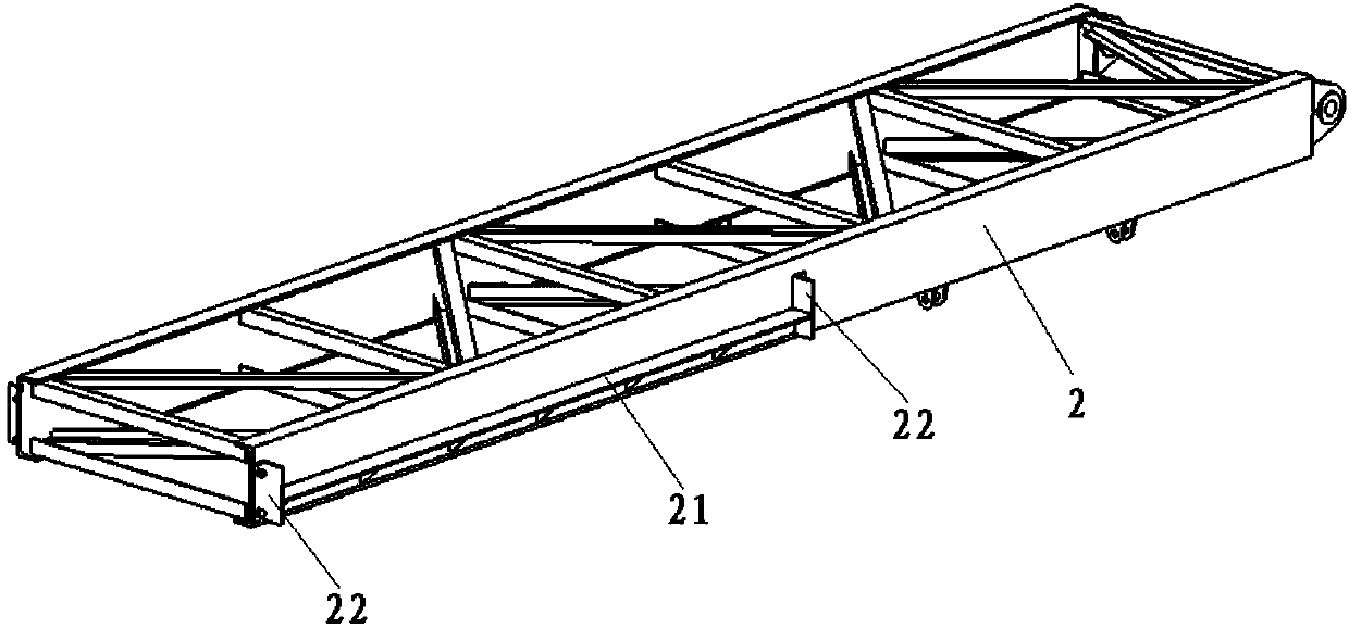 Counterweight synchronous moving mechanism of movable arm type crane