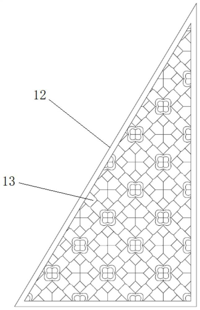 Light high-temperature-resistant control surface structure and canard rudder piece