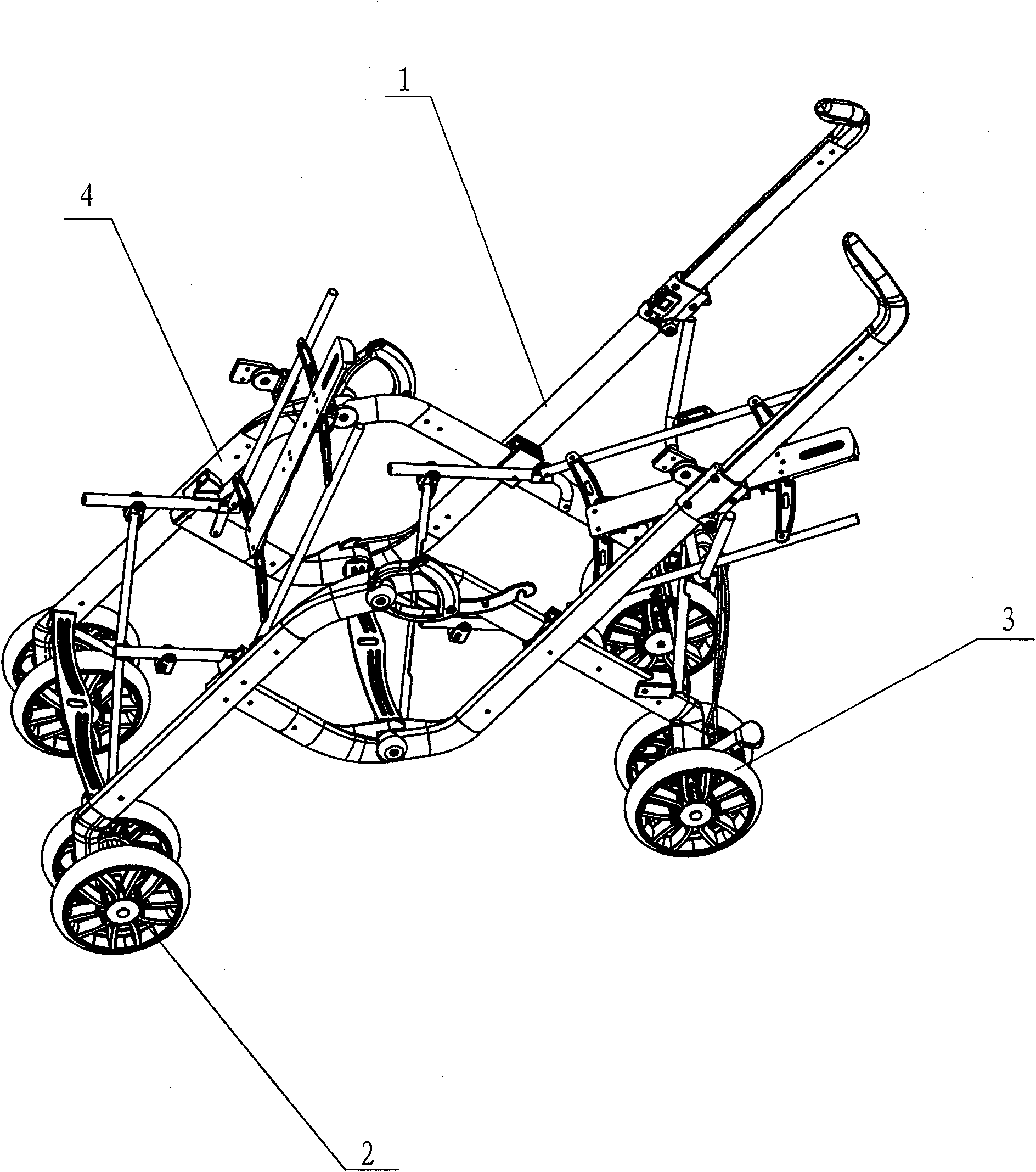 Fore-and-after seat go-cart for double child