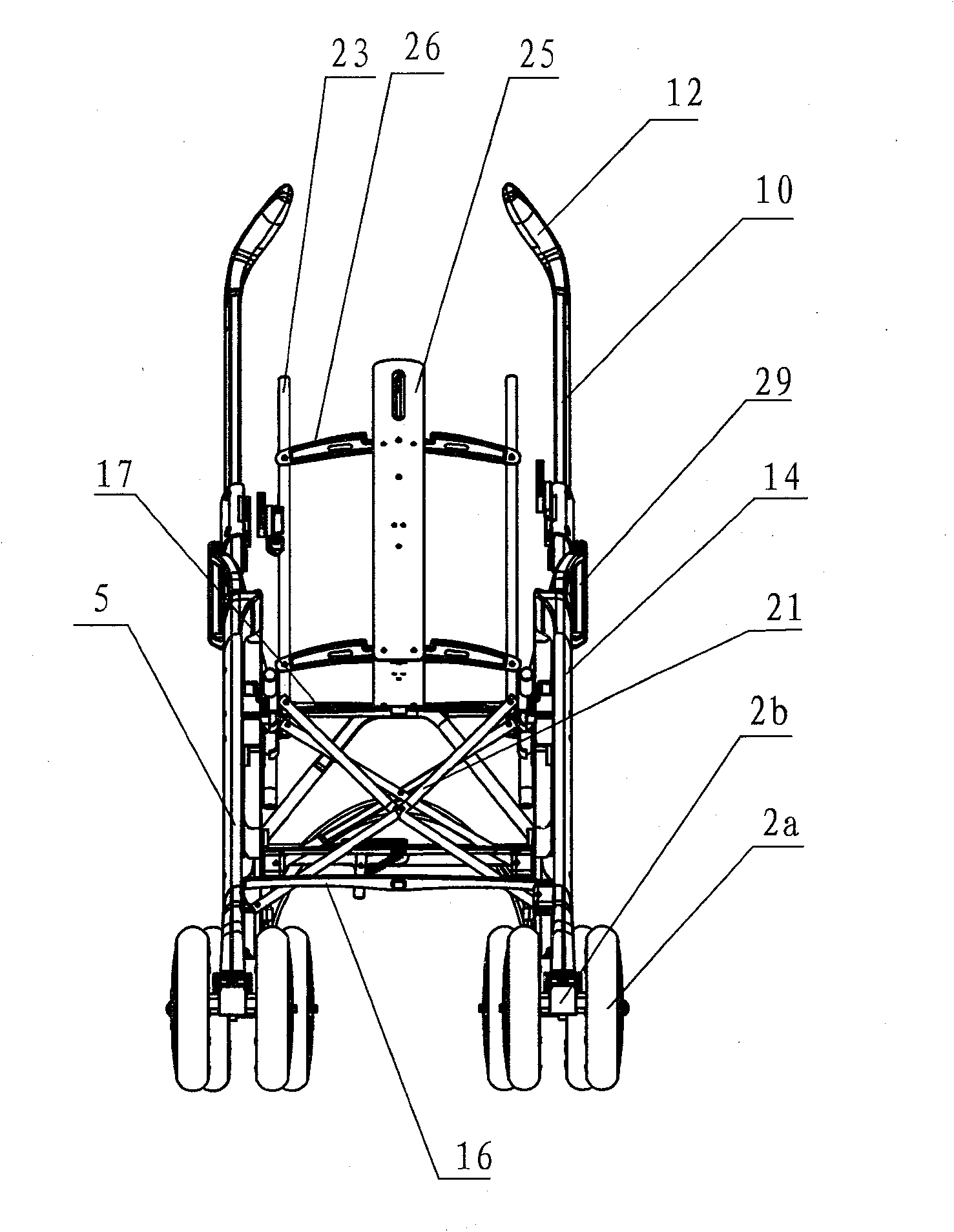 Fore-and-after seat go-cart for double child