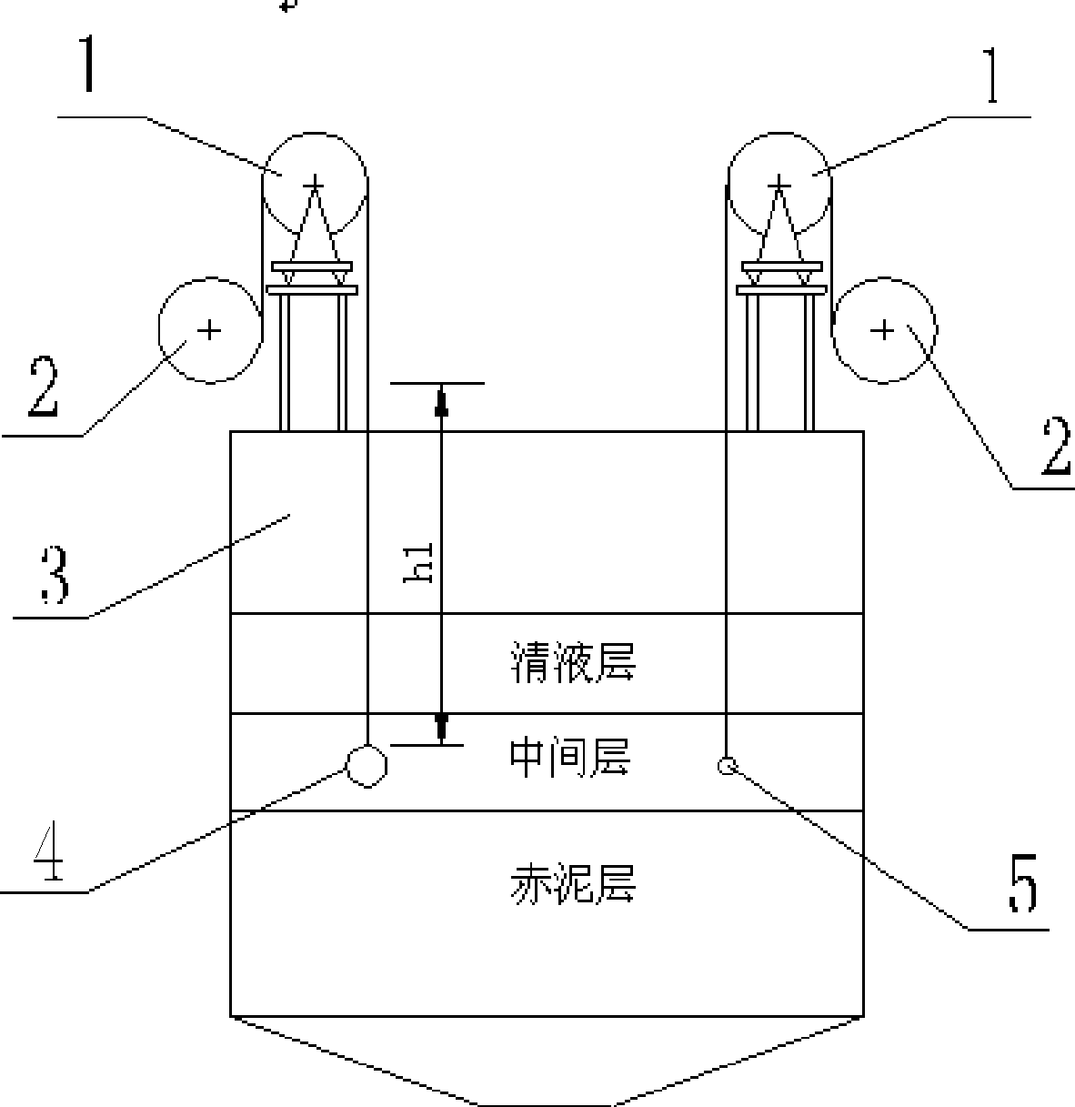 Interface analysis apparatus for double-floating ball red mud setting tank