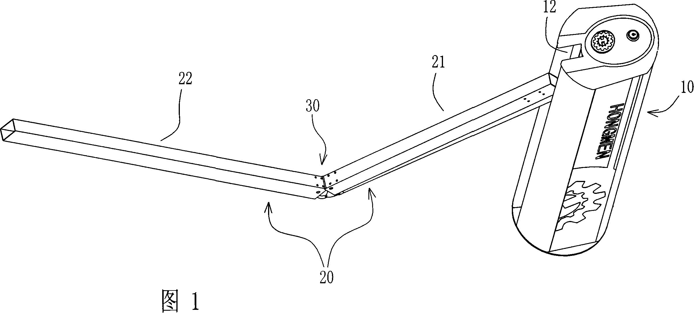 Arm spread type telescopic brake bar mechanism for road brake