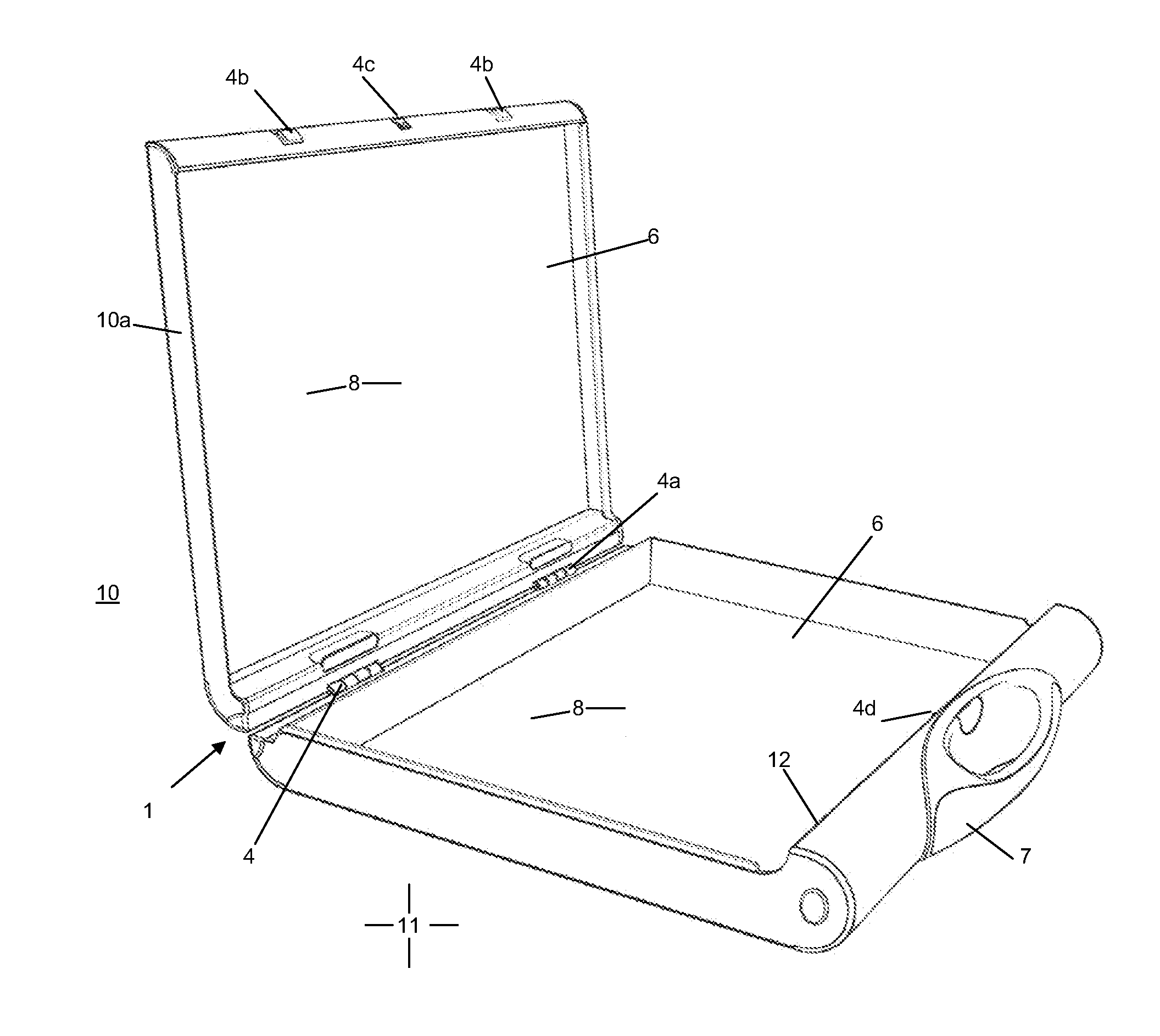 Presentation case for transporting, storing and displaying presentation material