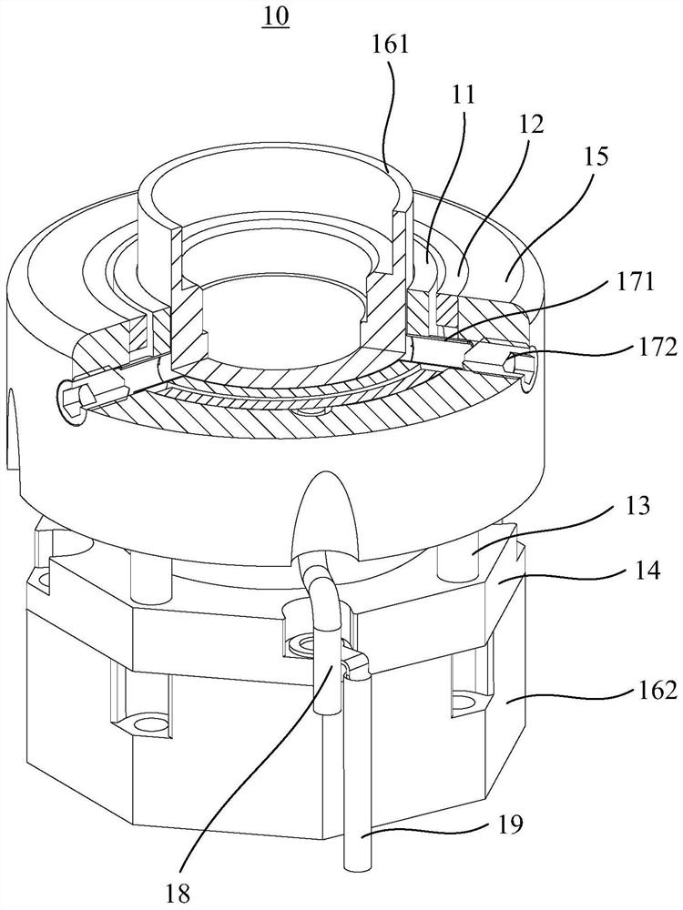 Thimble anti-collision structure and ejector module