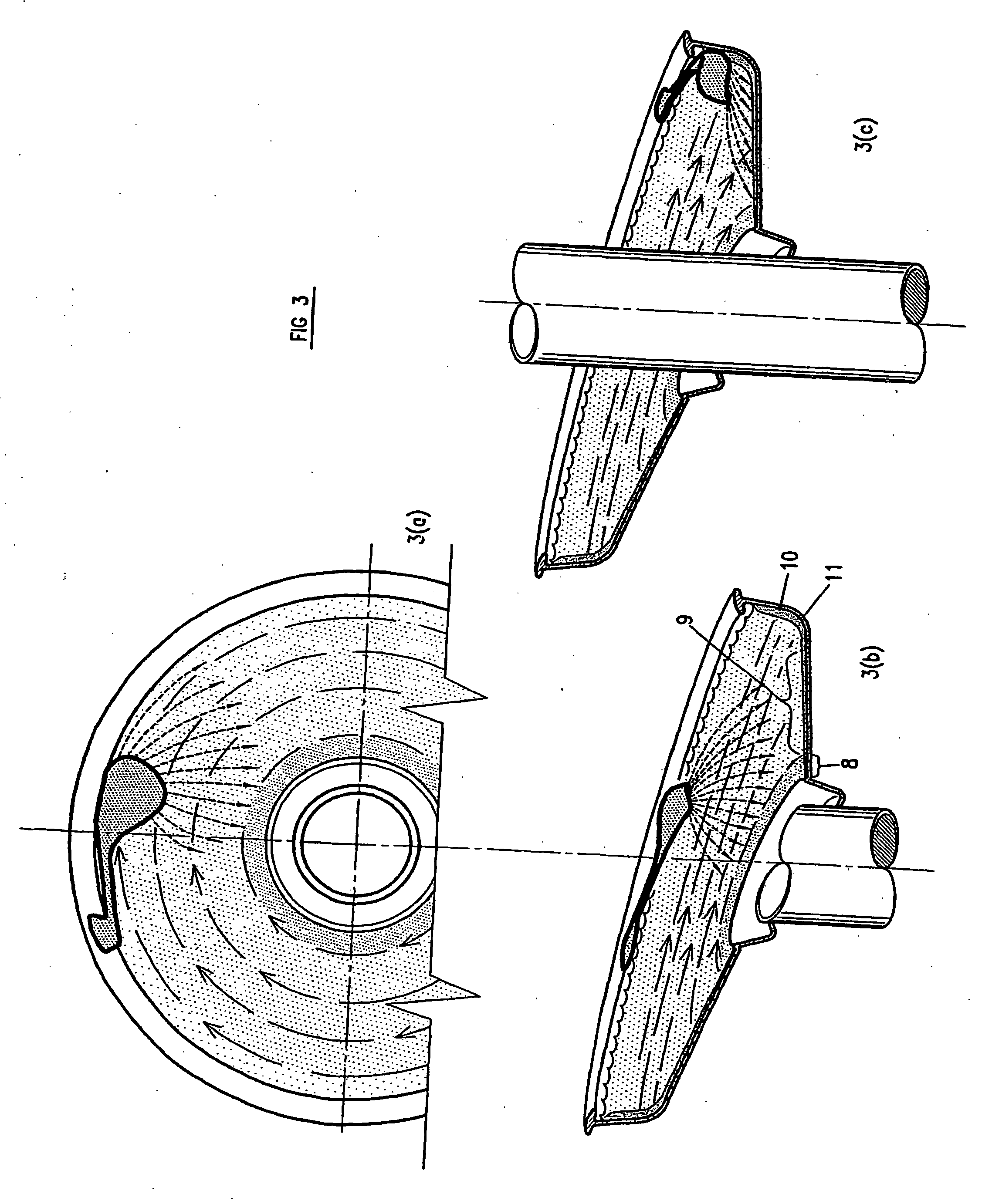 Deflector for spiral separator, and method of spiral separation
