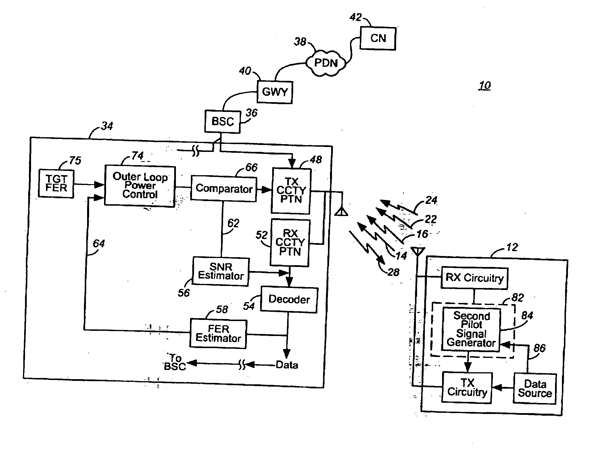 Apparatus and an associated method for facilitating communications in a radio communication system that provides for data communications at multiple data rates