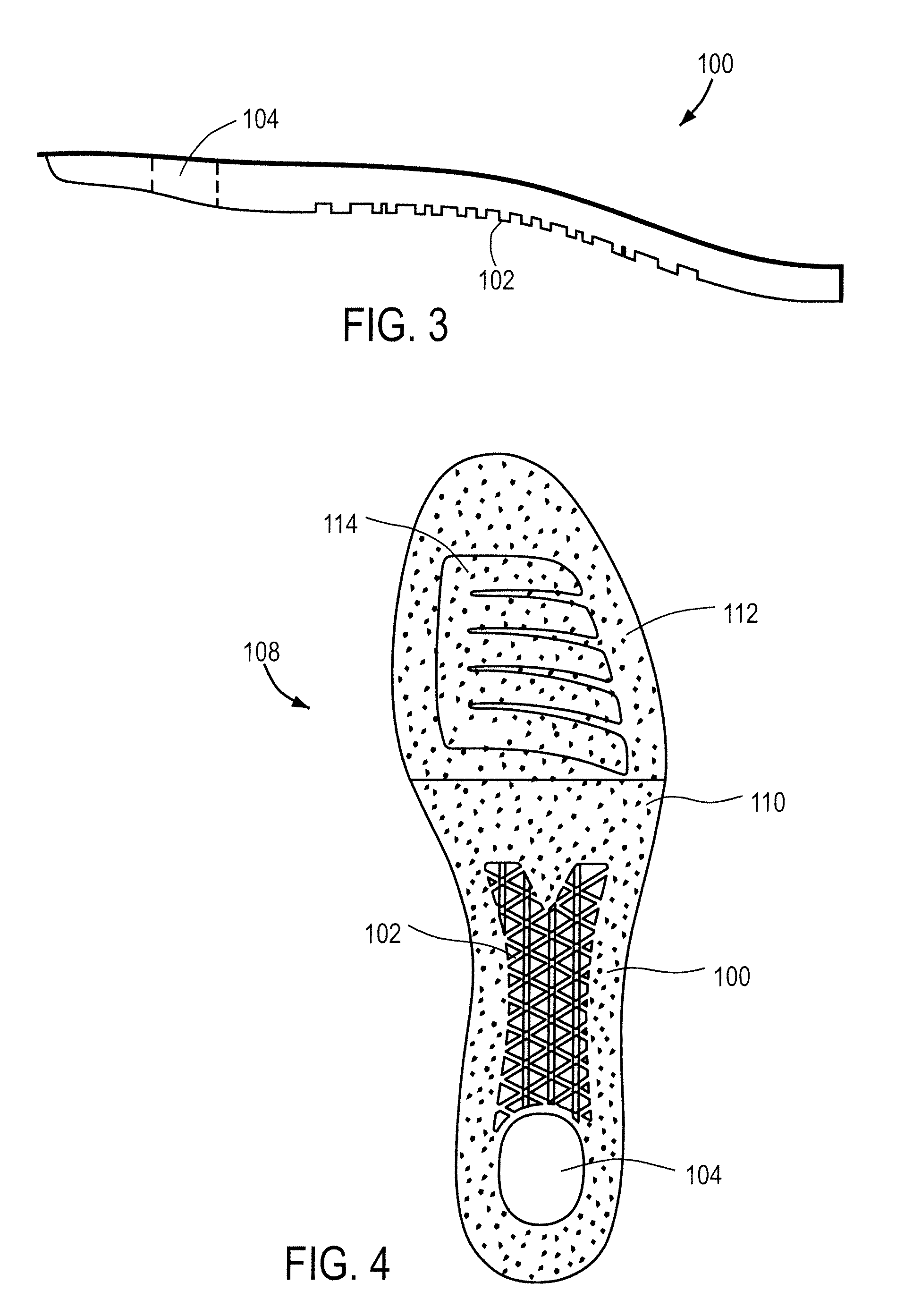 Footwear Sole with Honeycomb Reinforcement Shank, Fabric Layer, and Polymer Components