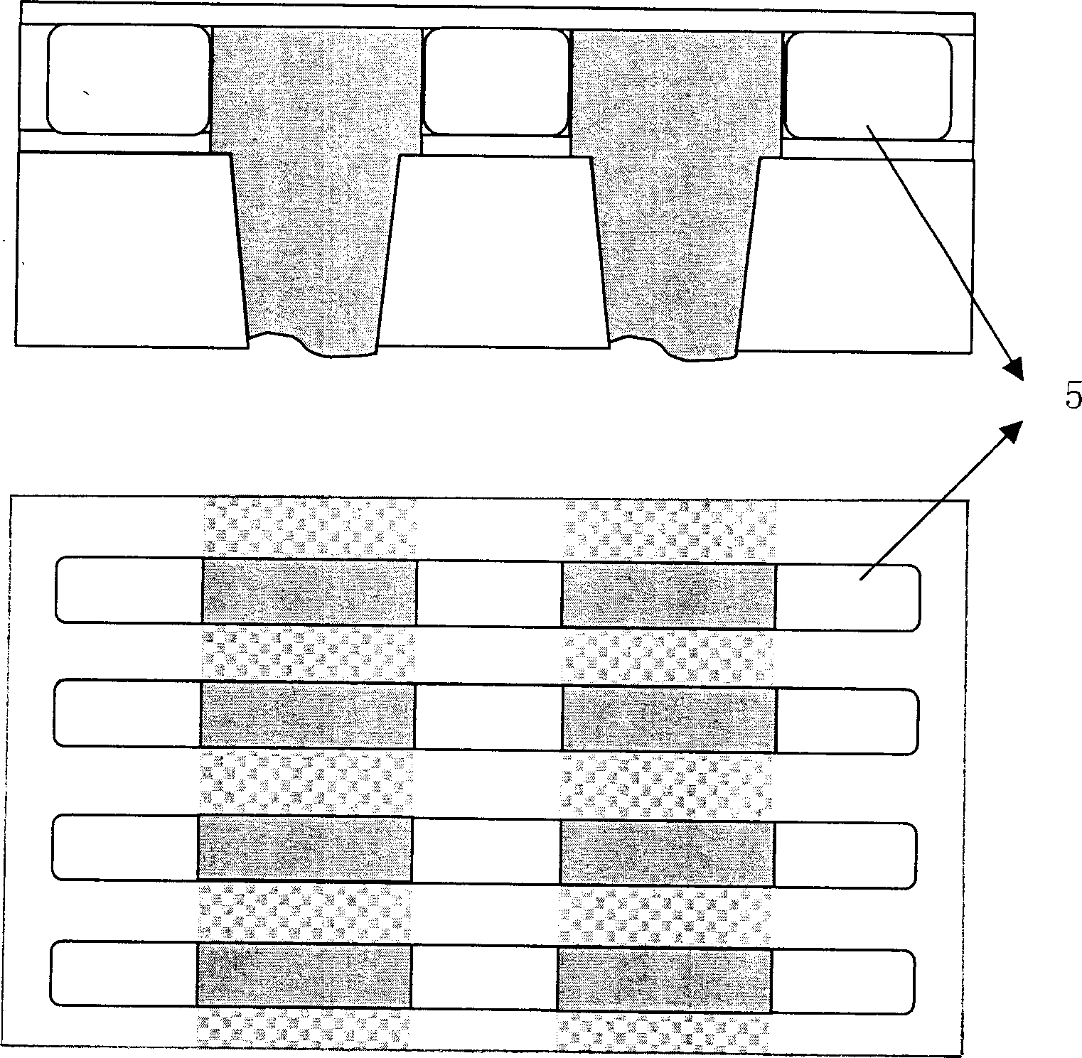 Interspace technical method for implementing copper connecting lines in semiconductor device