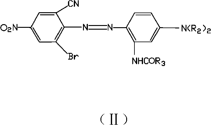 Composition of cobaly blue dispersed dye