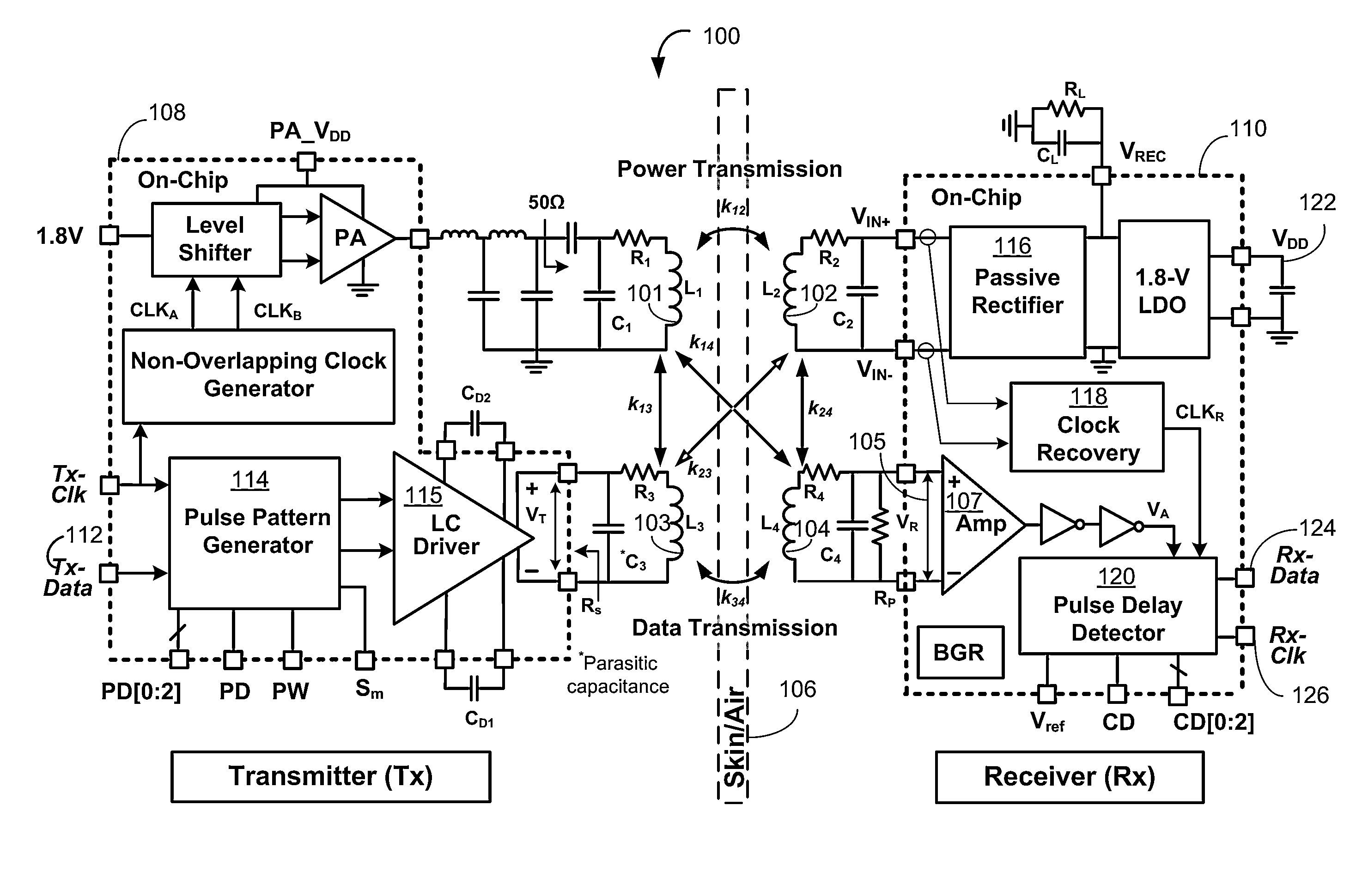Wideband Data And Power Transmission Using Pulse Delay Modulation