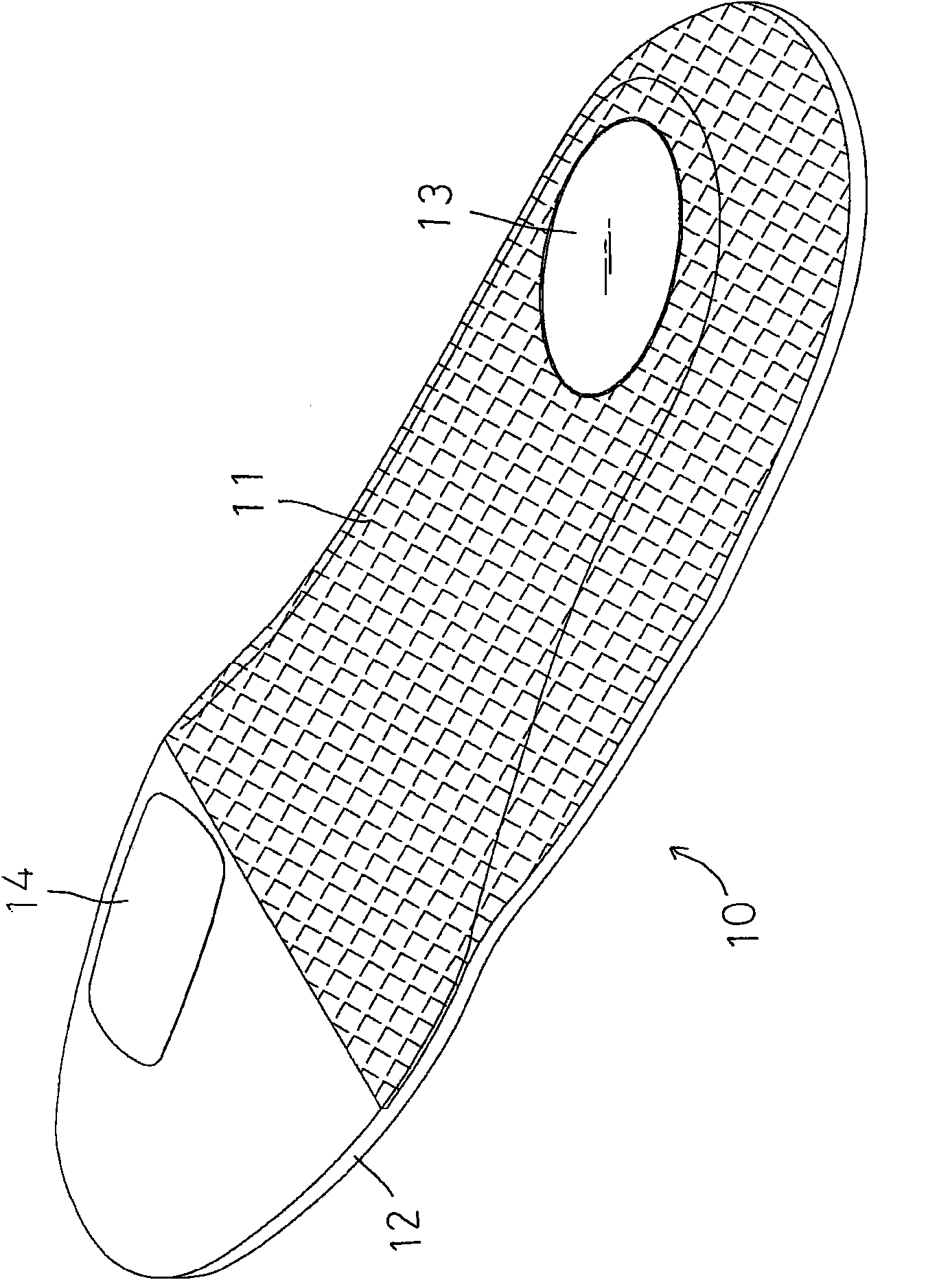 Insole compositely molded from multiple materials