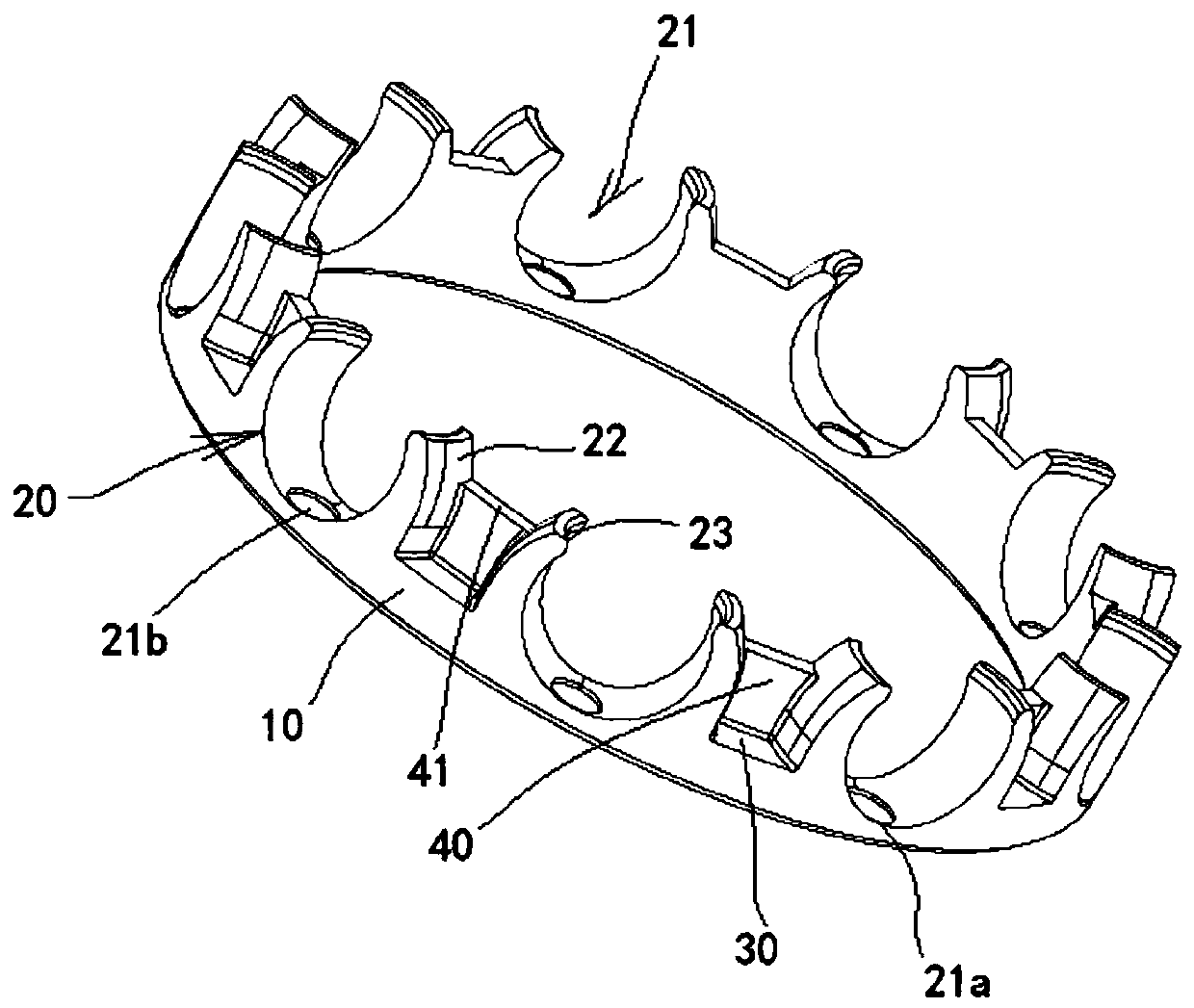 High-speed bearing retainer with reinforcing ribs