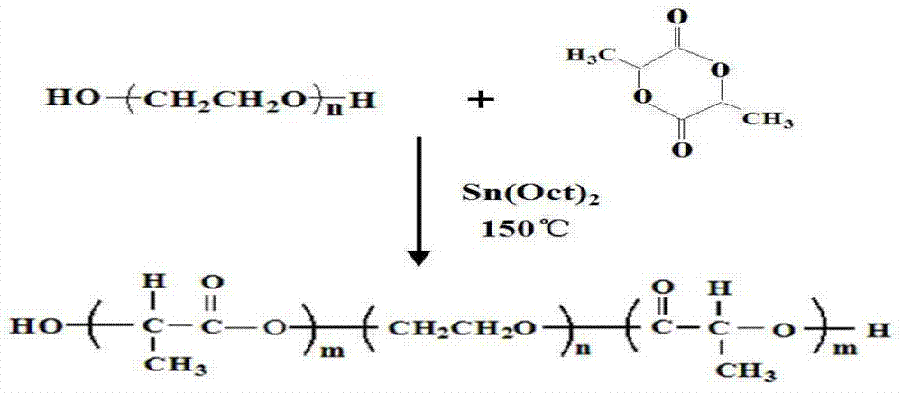 A kind of preparation method of pdlla-peg-pdlla triblock copolymer anti-adhesion gel