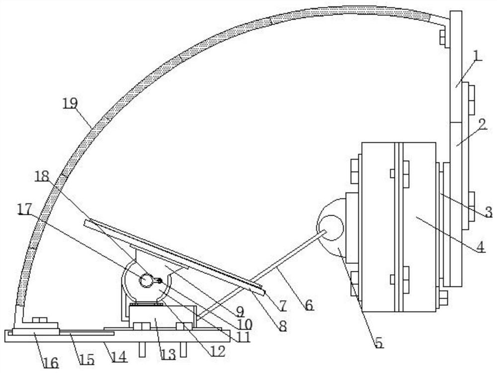 Correcting device for improving protection capability of trees on hillside