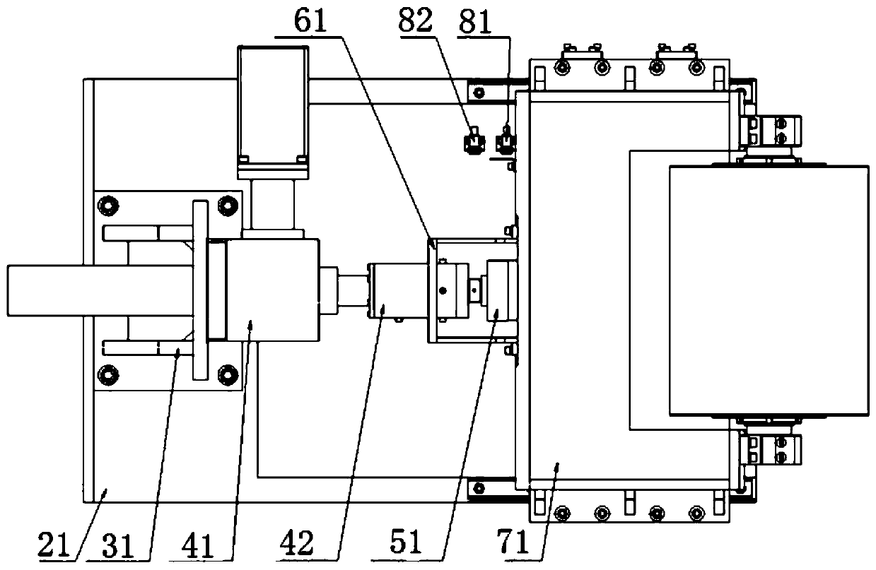 Simulation diamond wire mesh tension loading mechanism for slicing machine main shaft test bed