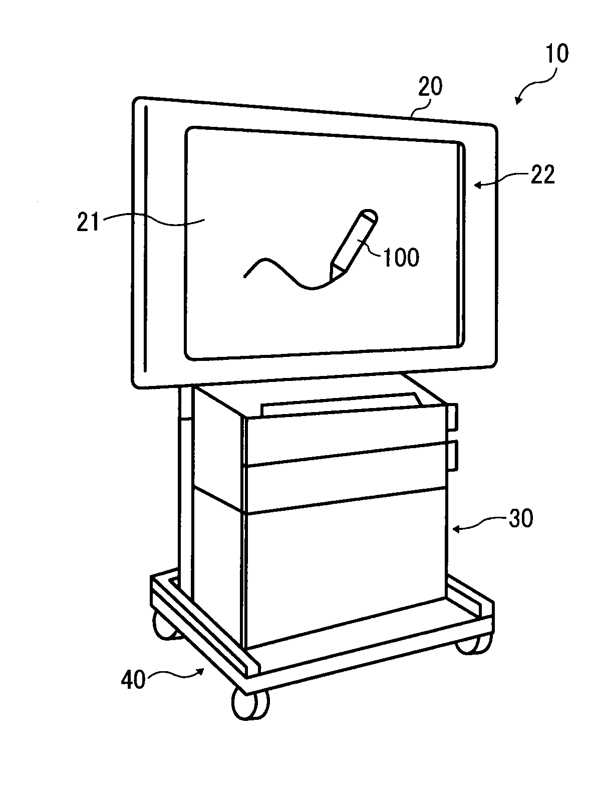 Input device and electronic information board system