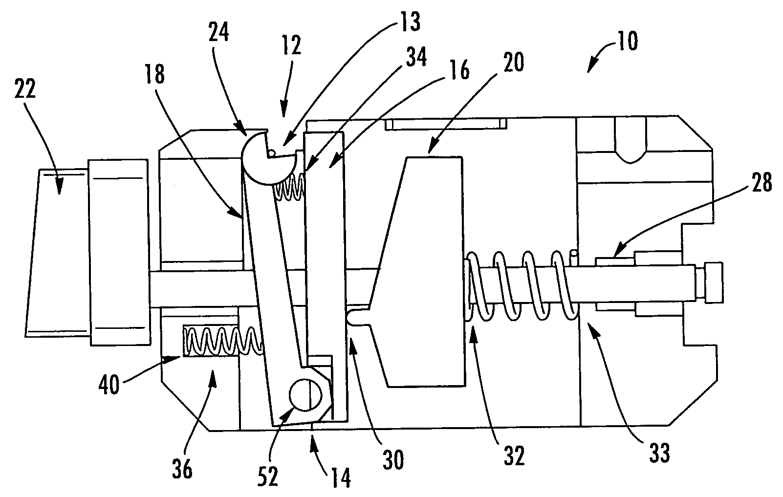 Retention and rotation clamp assembly for use with an angled optical fiber cleaver