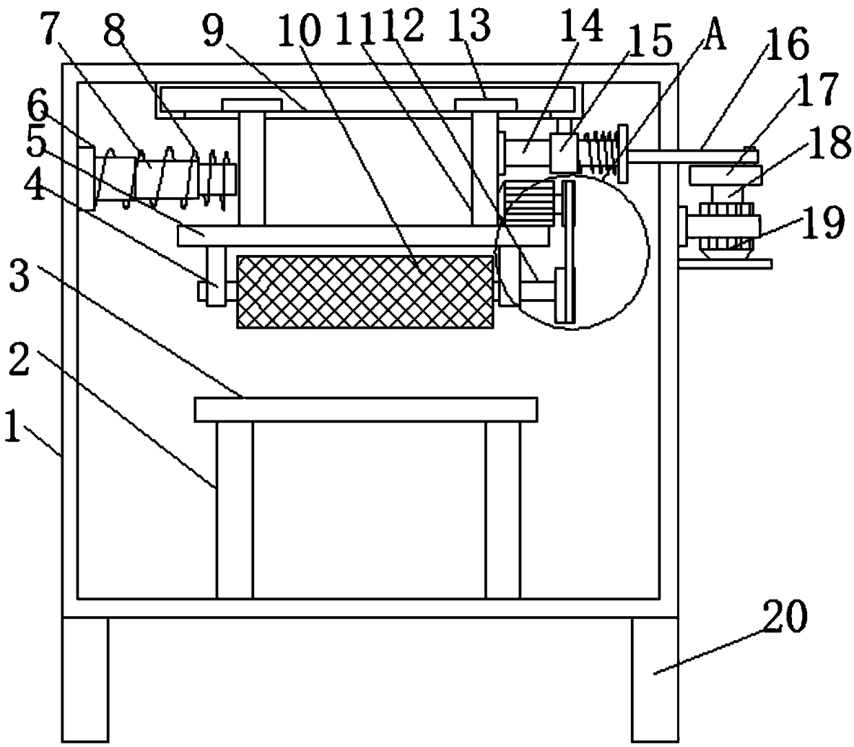 High-efficiency hardware fitting processing and grinding device