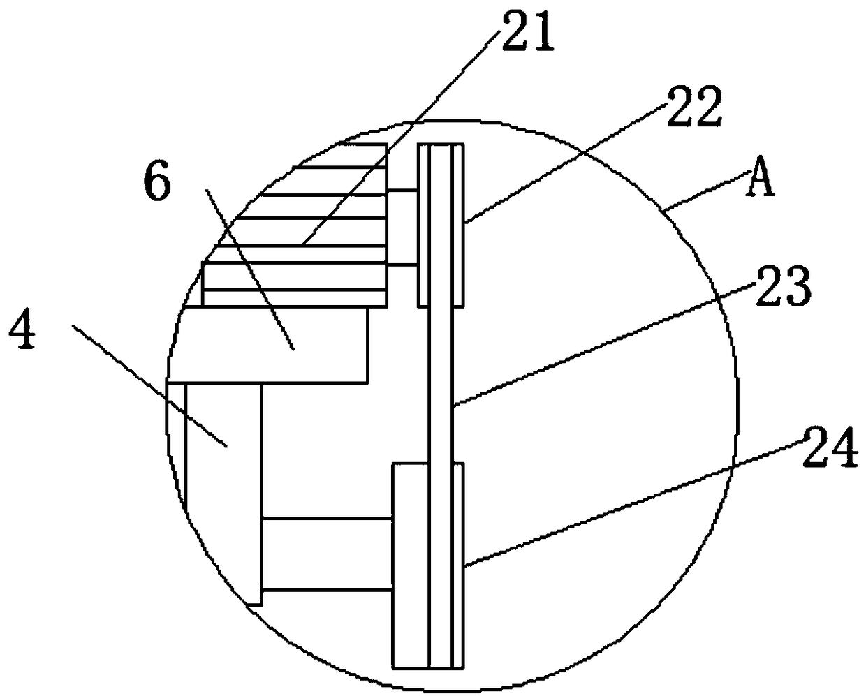 High-efficiency hardware fitting processing and grinding device