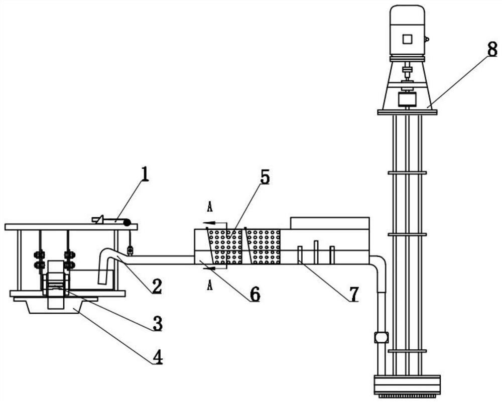 Automatic casting device with residue buffering and filtering functions