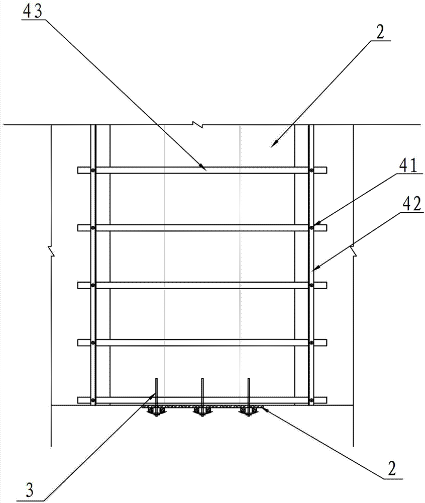 Crack control structure of micro-expansion concrete post-cast strip