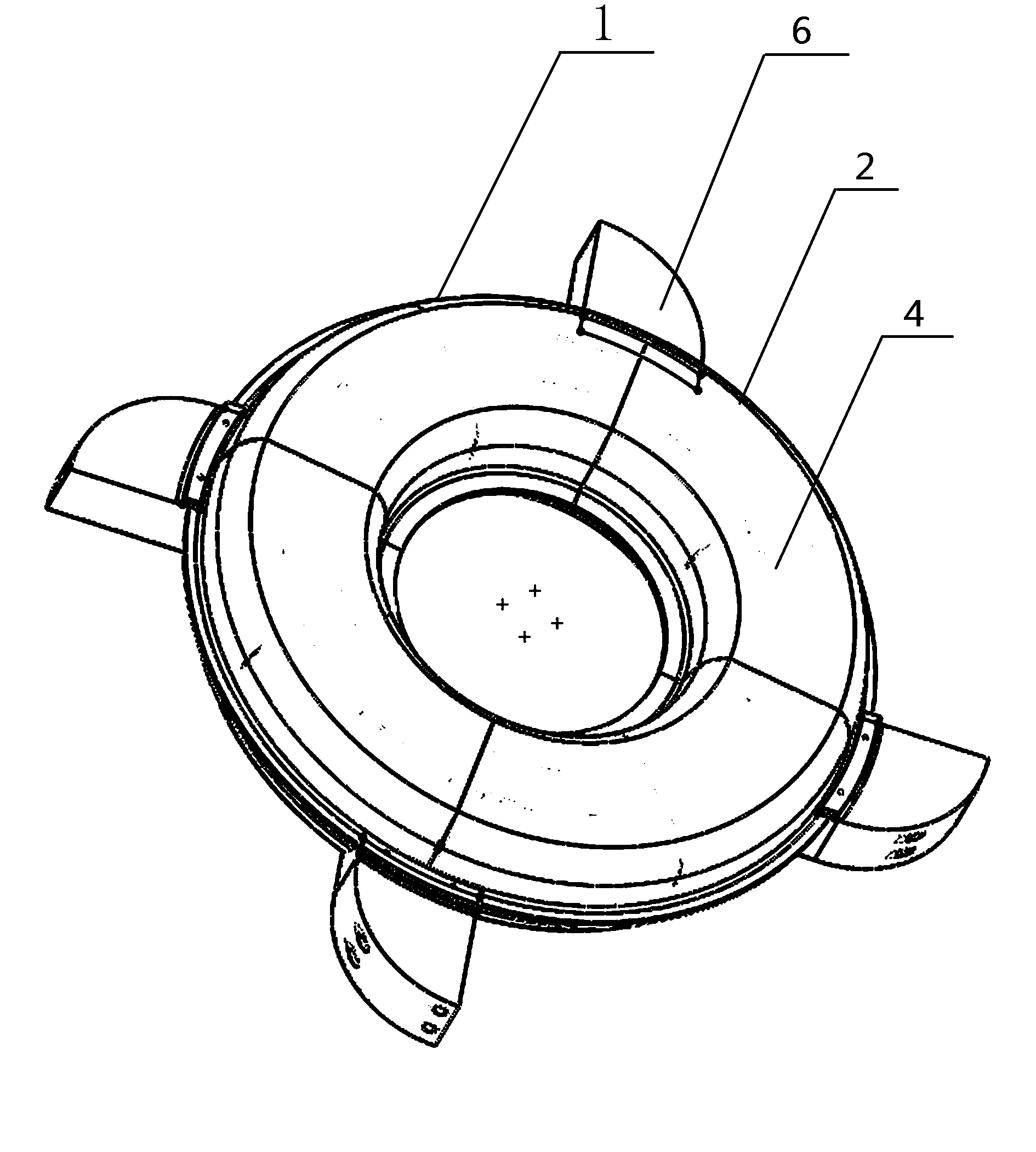 Combined water treatment impeller