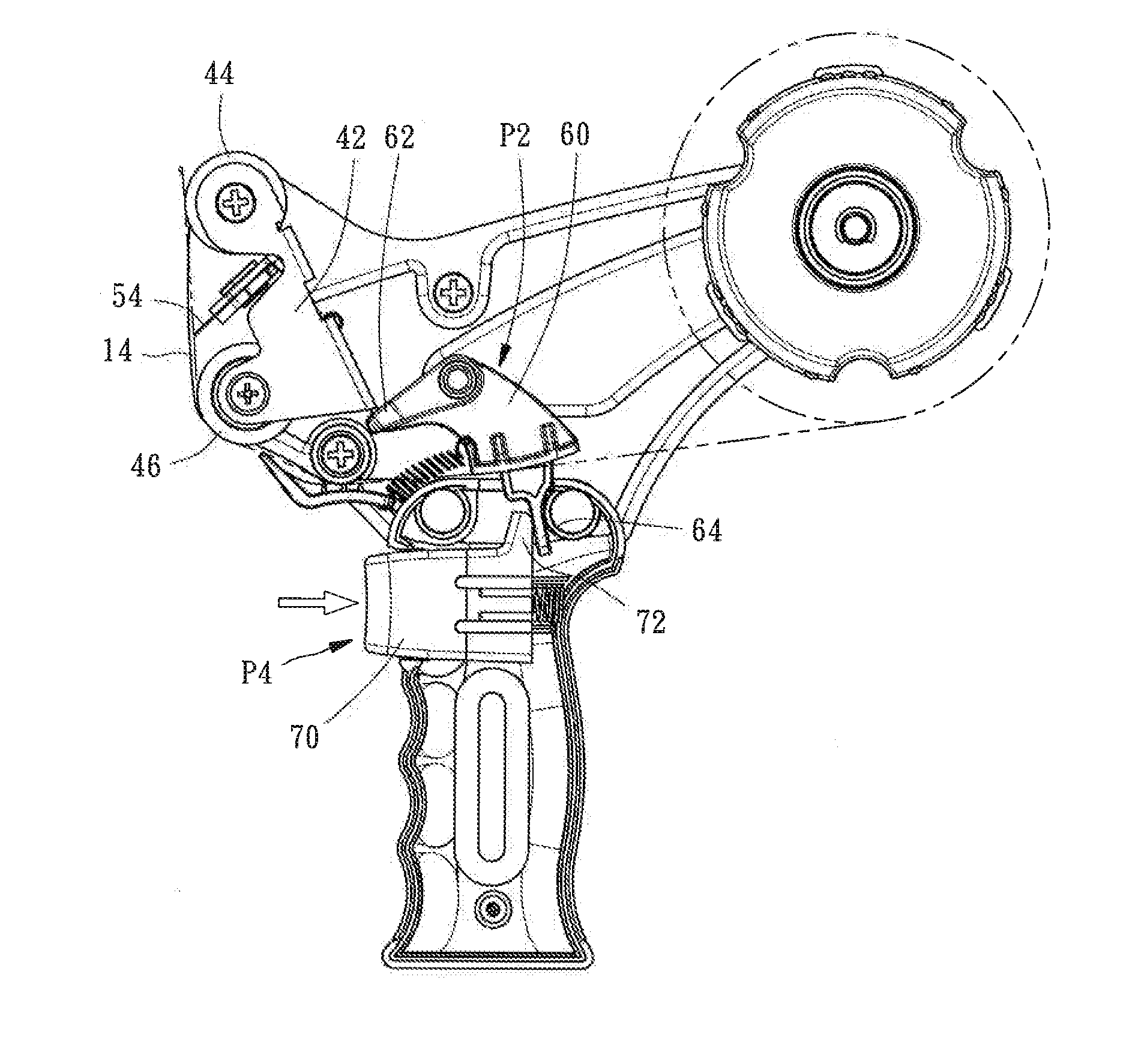 Trigger-operated adhesive tape displenser