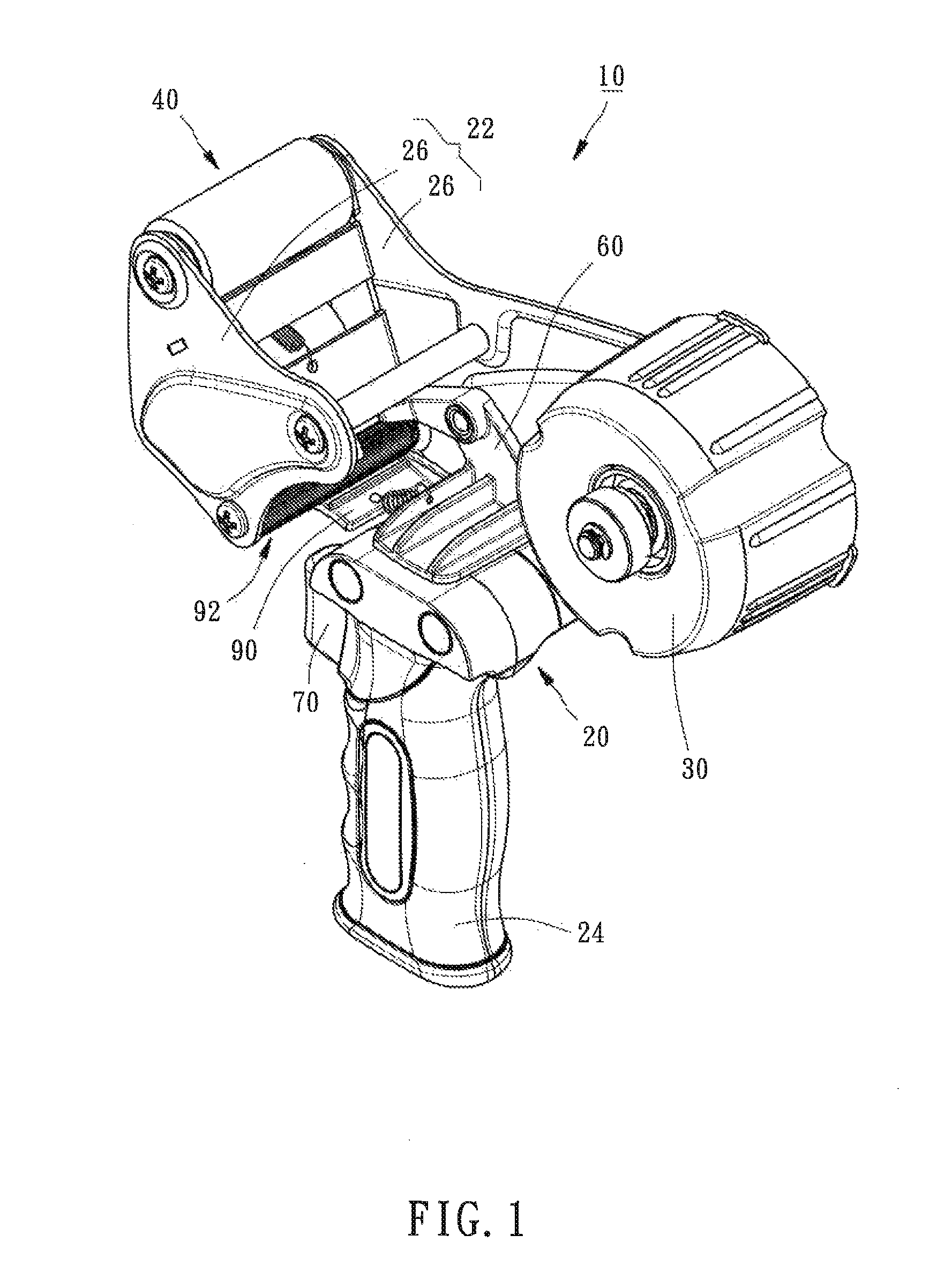 Trigger-operated adhesive tape displenser