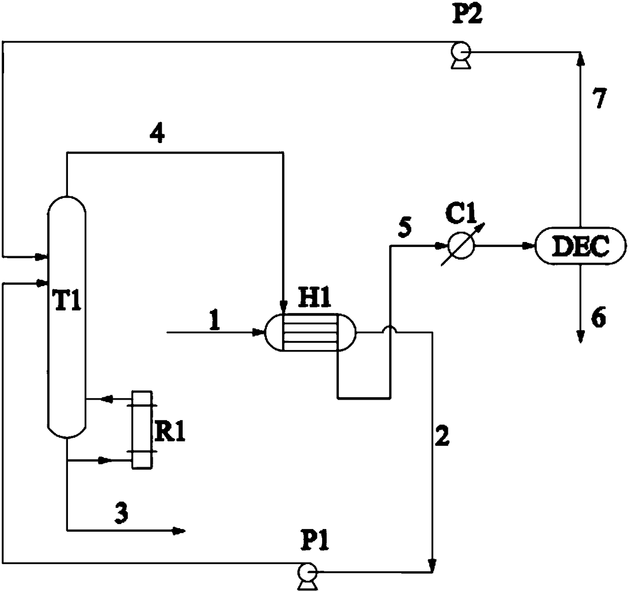 A kind of single column heterogeneous phase azeotropic rectification separates the method of aniline and ethylene glycol azeotrope