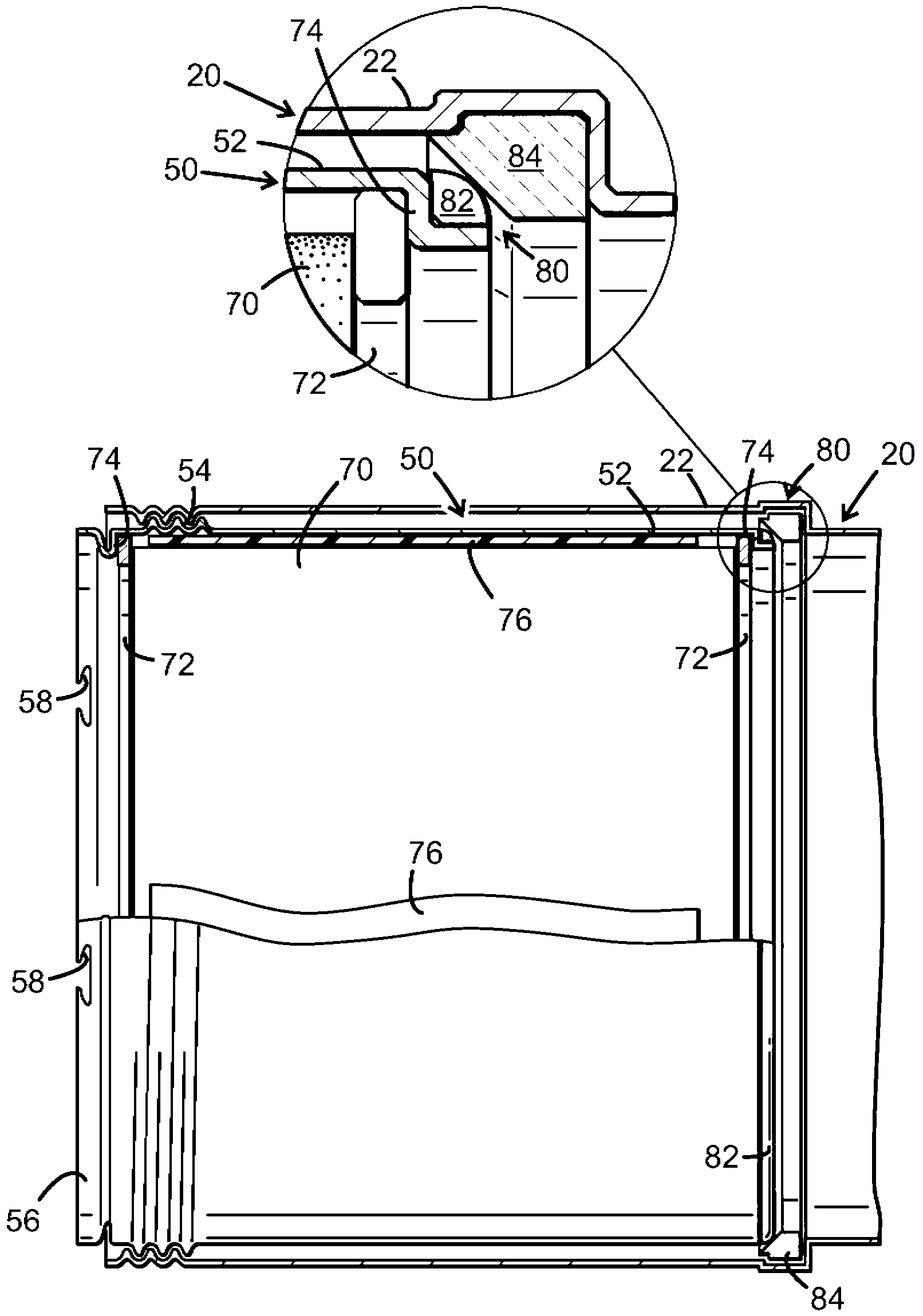 Insert, holder and post-treatment unit for exhaust gases