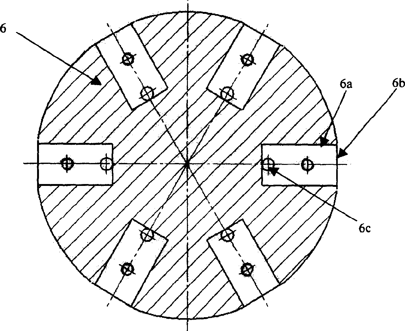 One division cam mechanism with cambered surface