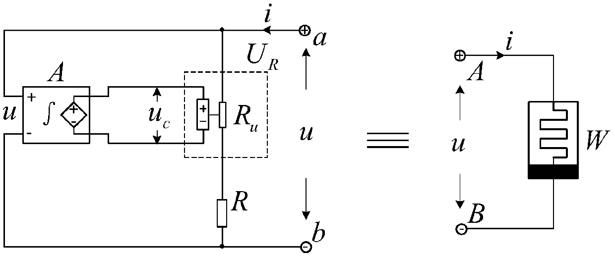 Very simple floating magnetic control memristor circuit simulation model