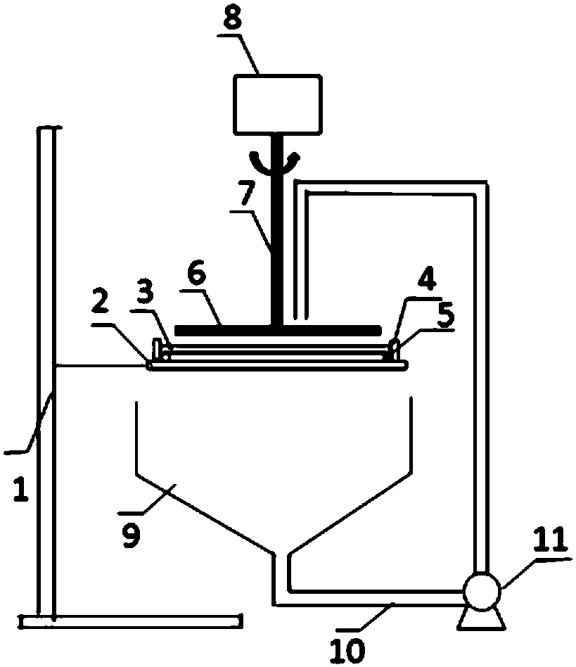 Flat membrane rapid suspension method by using embedded microbe gel and special coating apparatus