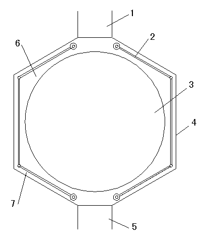 Regular hexagon rotary cement kiln surface heat recovery device