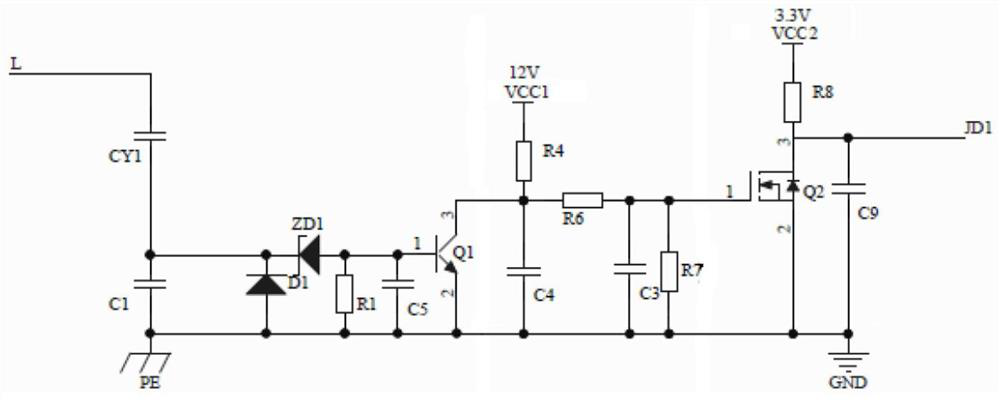 Grounding detection circuit and control system