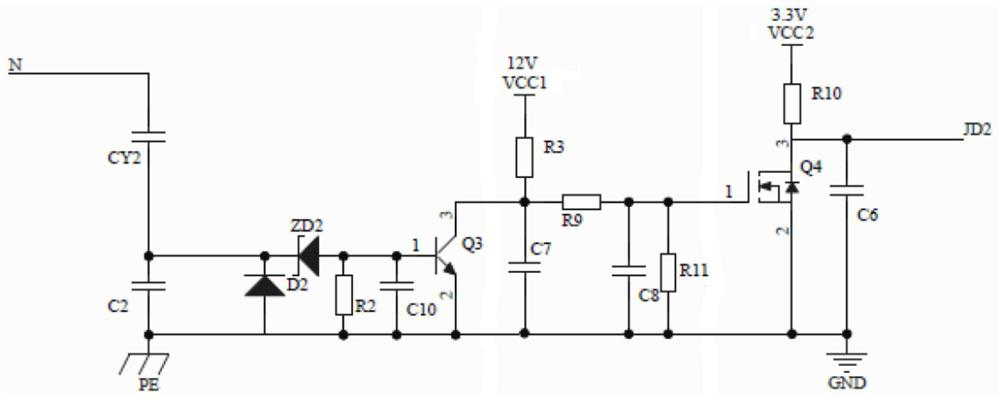 Grounding detection circuit and control system