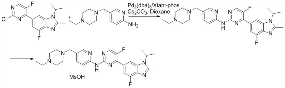 A kind of synthetic method of abemaciclib mesylate