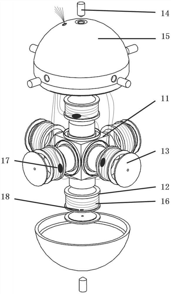 Non-magnetic interference type optical fiber vector hydrophone