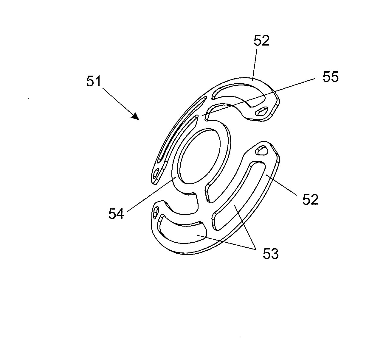 Implantable device for molding the curvature of the cornea