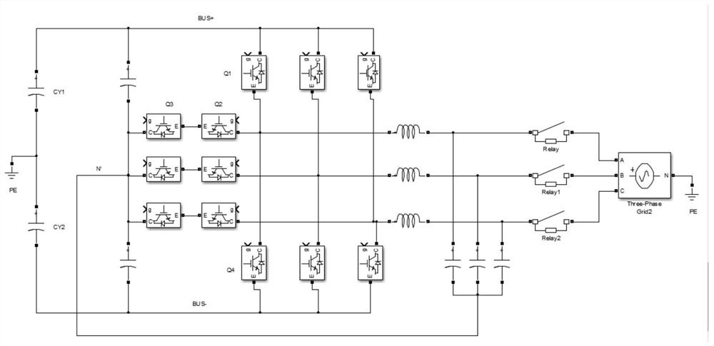 Inverter output relay pull-in impact current suppression method and device