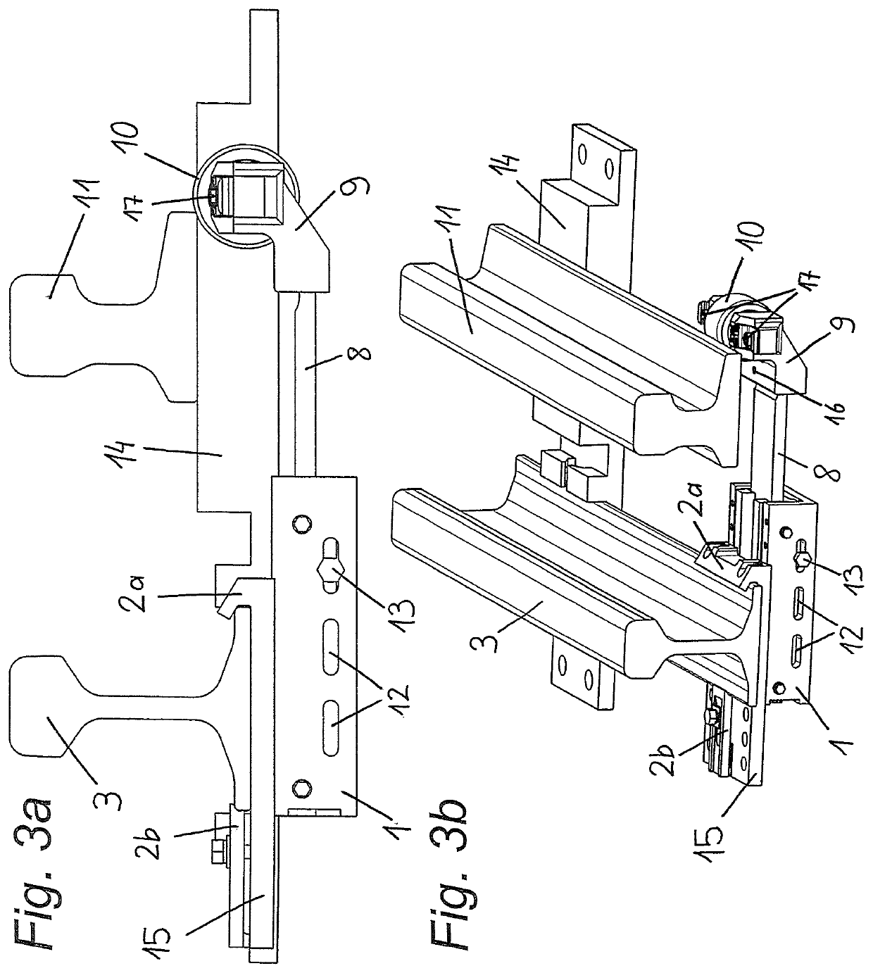 Device for supporting a switch rail