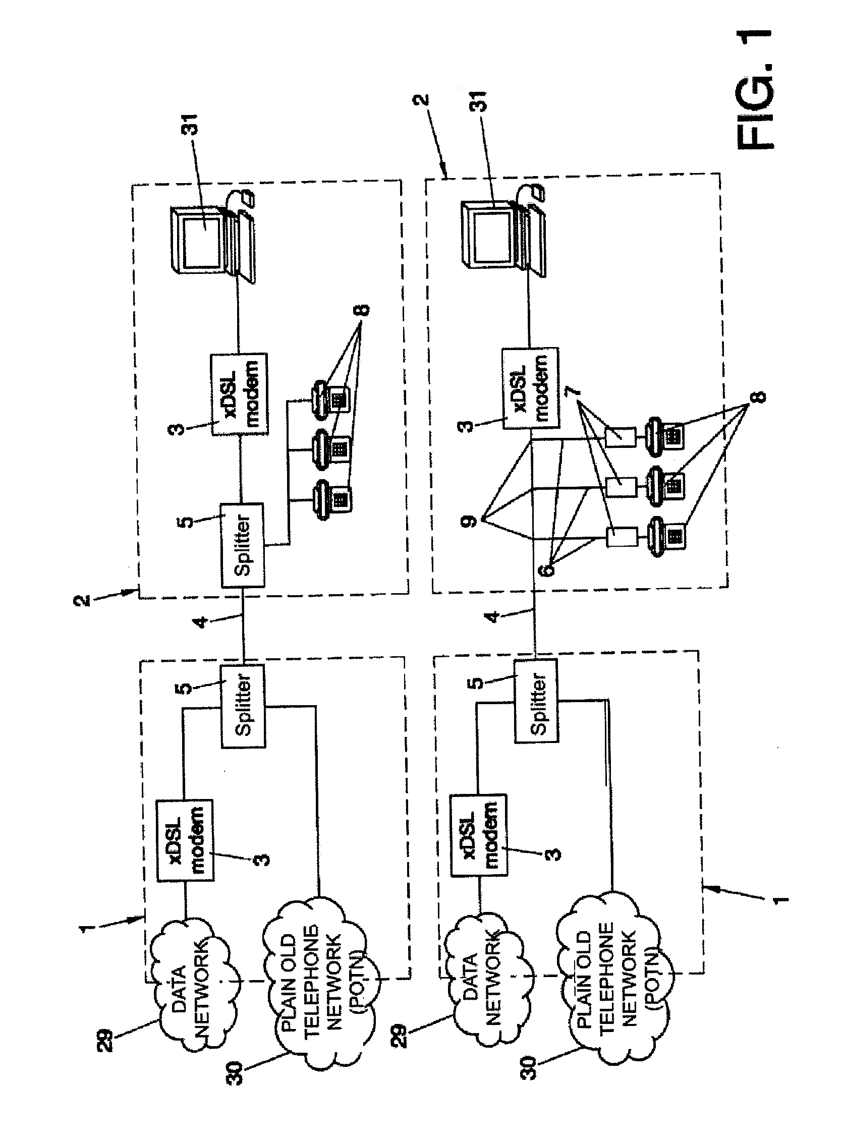 Active microfilter for vdsl2 communication standard