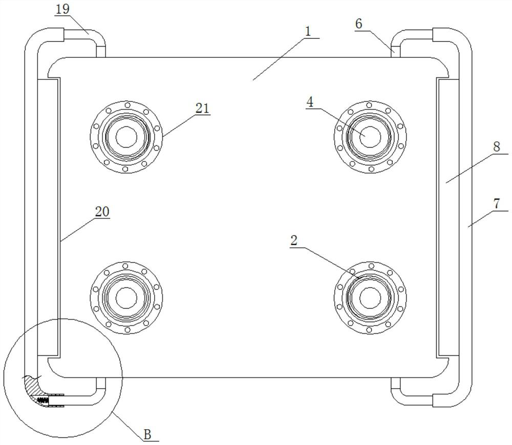 Glass processing fixing device