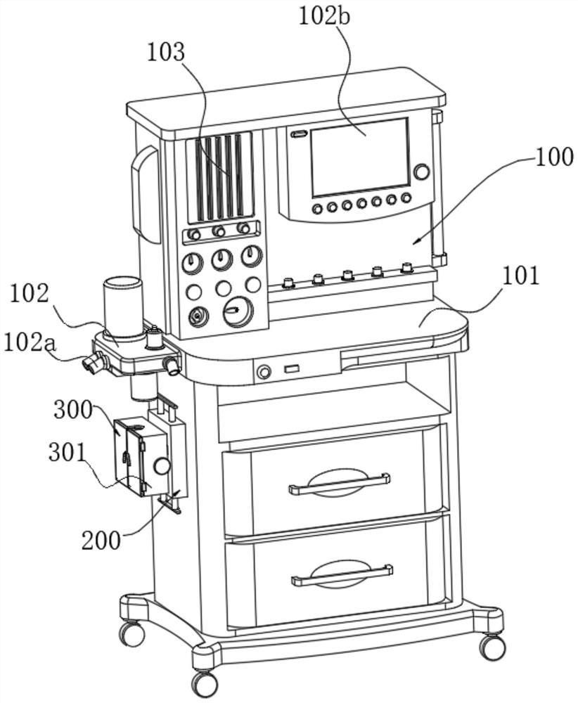 Anesthesia breathing circuit heating device and anesthesia machine with anesthesia breathing circuit heating device