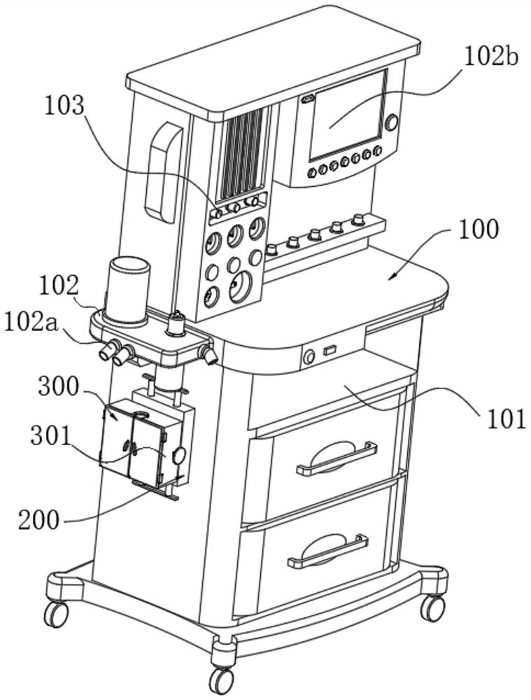 Anesthesia breathing circuit heating device and anesthesia machine with anesthesia breathing circuit heating device